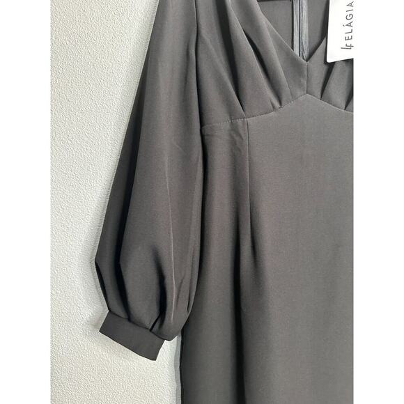 Elagia Women's Black Long Formal Dress Size S Long Sleeve - Picture 6 of 14